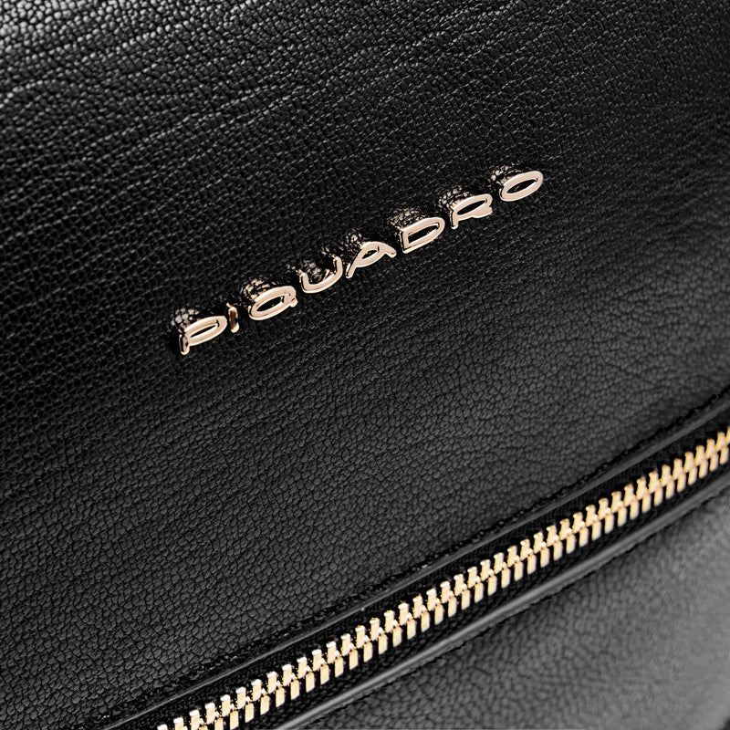 Zaino Piquadro Donna Porta Ipad Due Tasche Frontali Pelle Nera