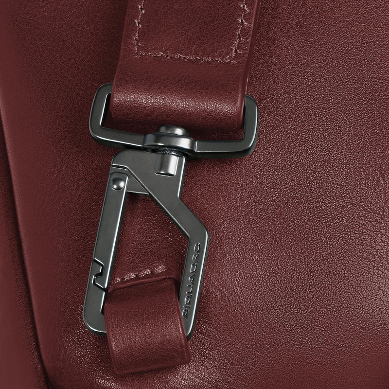 Borsello Piquadro Uomo Porta Ipad Doppio Scomparto Patta Frontale Pelle Blu