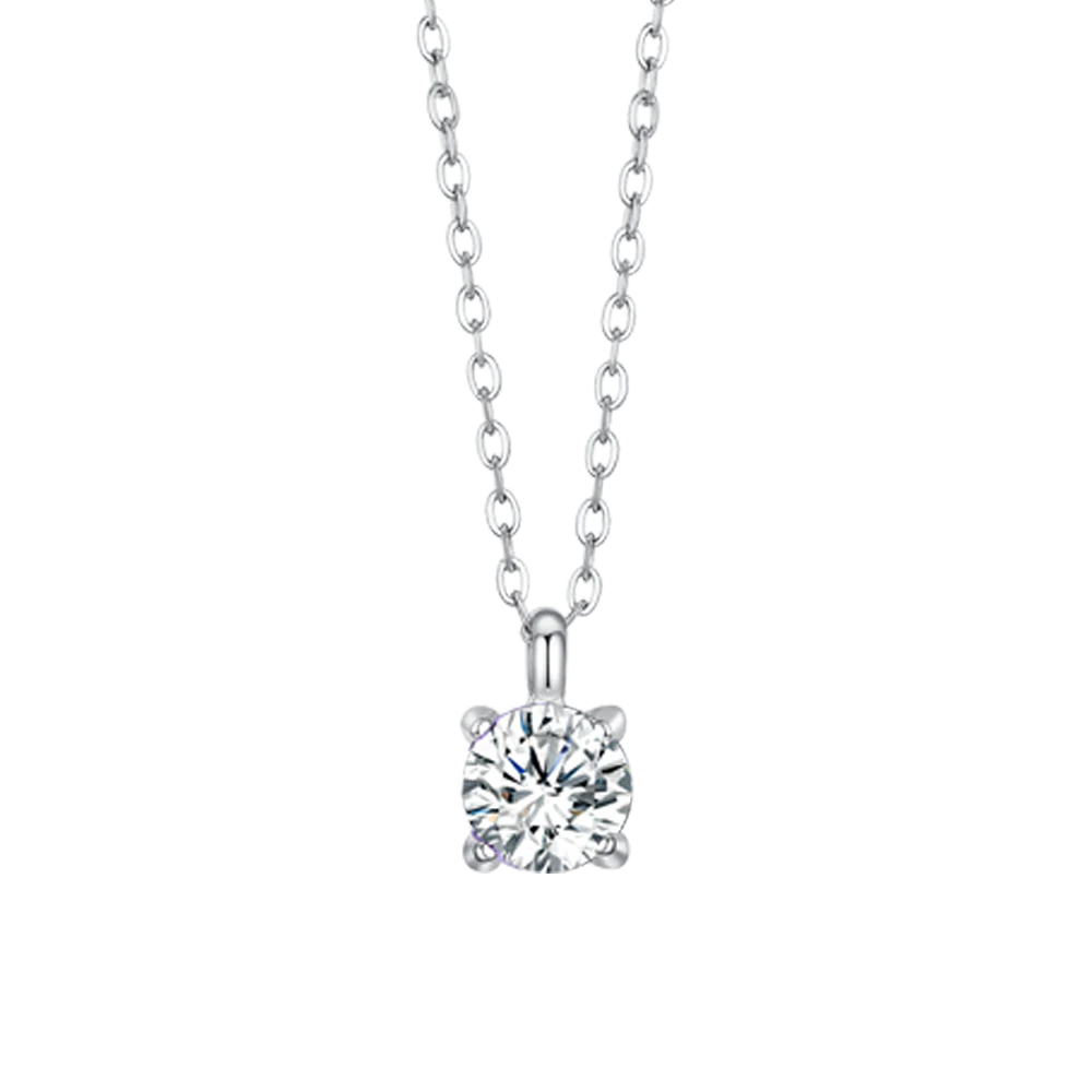 Collana Luca Barra Acciaio Pendente Punto Luce Cristallo