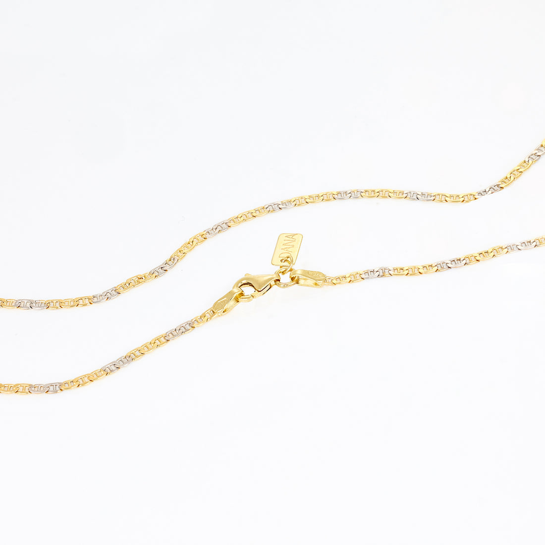 Bracciale Uomo Dana Timeless Bicolore Oro Giallo/Bianco 9 Kt.modello Bananino