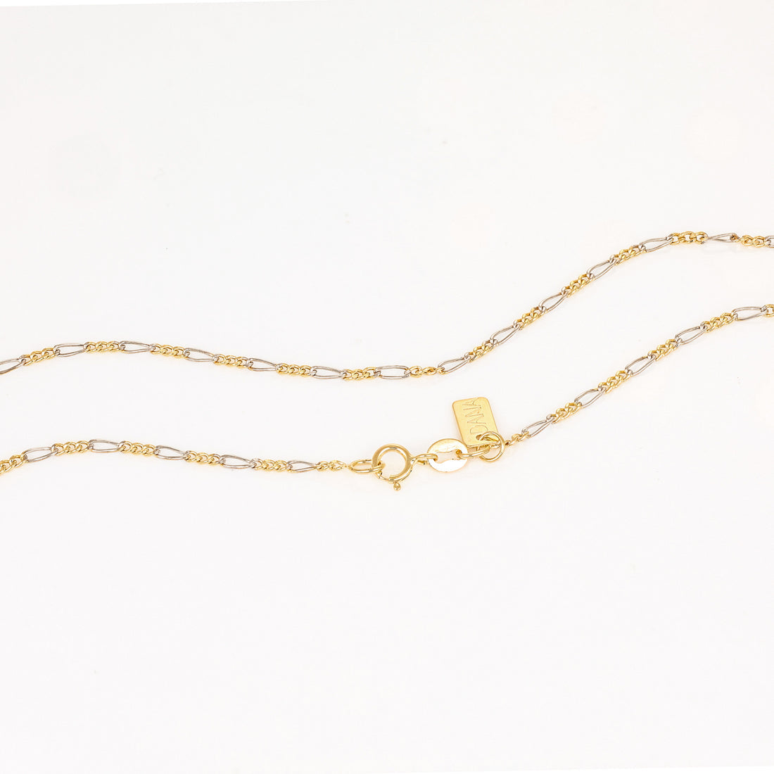 Bracciale Uomo Dana Timeless Bicolore Oro Giallo/Bianco 9 Kt.catena Figaro 3+1