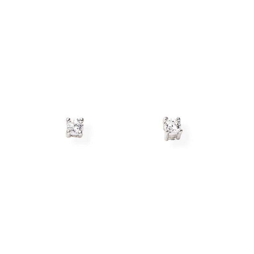 Orecchini Amen Diamond Argento Punto Luce Con Zircone