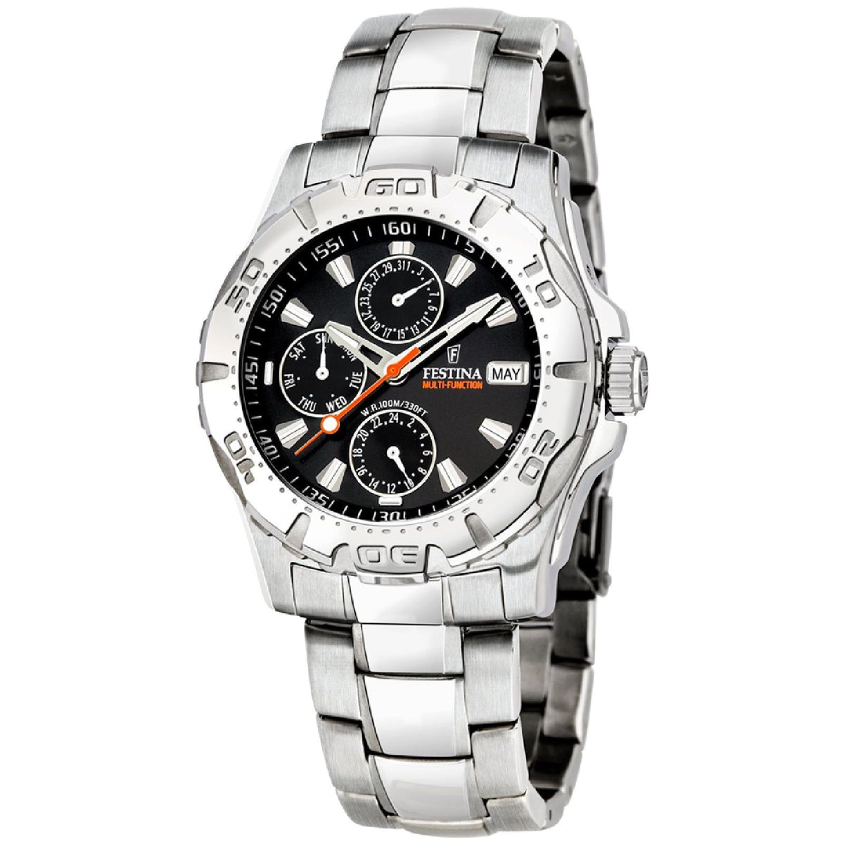 Orologio Festina Gent Multifunzione 40 mm Acciaio Braccialato Nero
