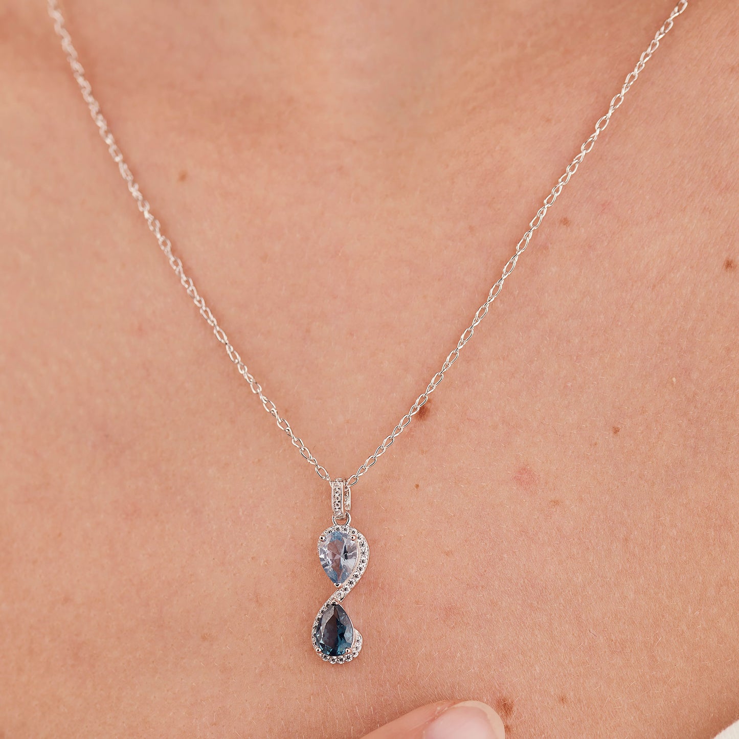 Ciondolo Brosway Fancy Cloud Light Blue Argento Cubic Zirconia Goccia Contornati