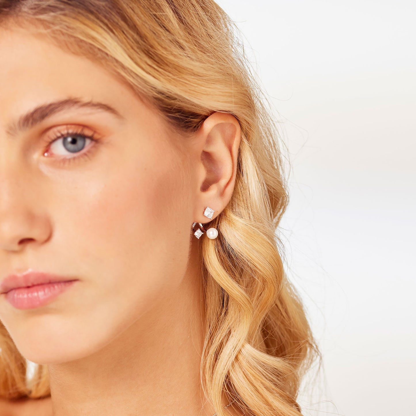 Orecchini a Lobo Brosway Fancy Argento Cubic Zirconia e Perla