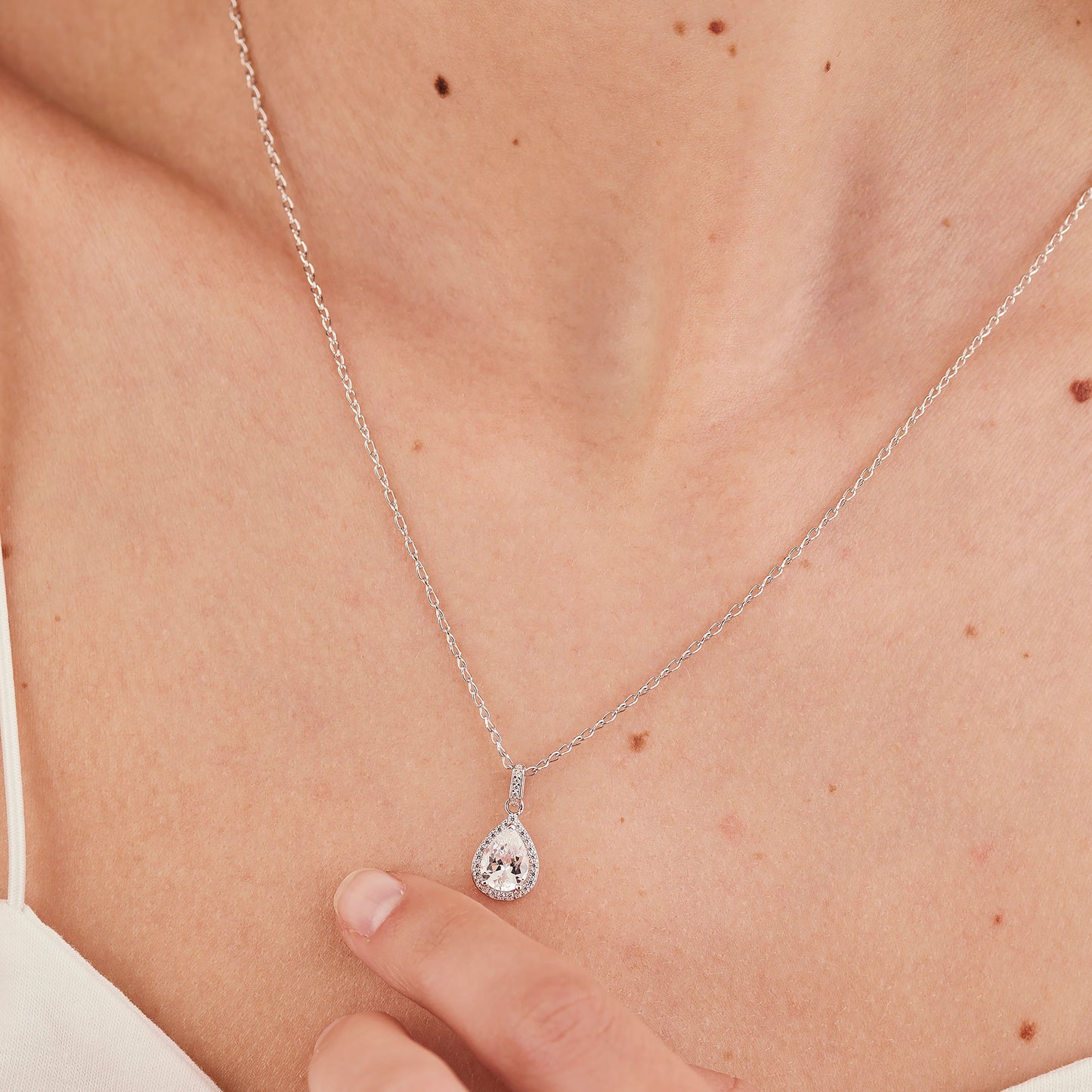 Ciondolo Brosway Fancy Argento Cubic Zirconia Goccia Contornato