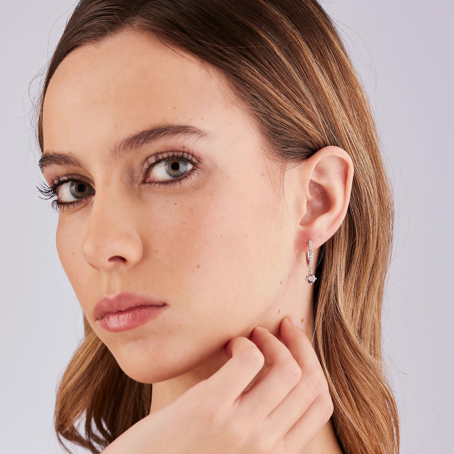 Monorecchino con Pendente Brosway Fancy Argento Cubic Zirconia Vintage Rose