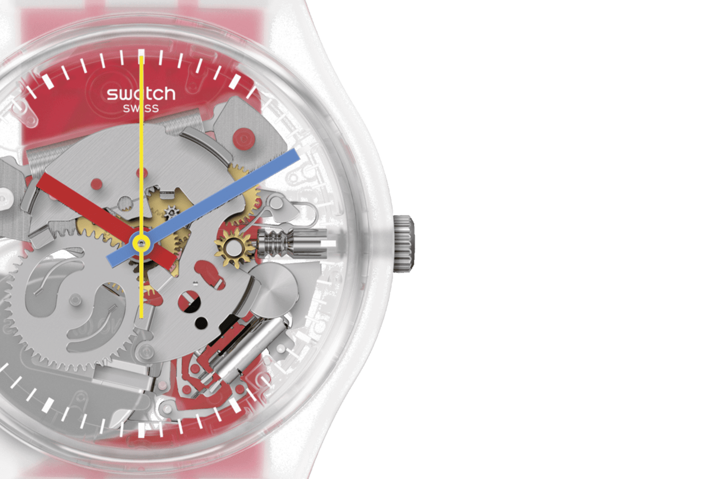 Orologio Swatch Clearly Red Striped