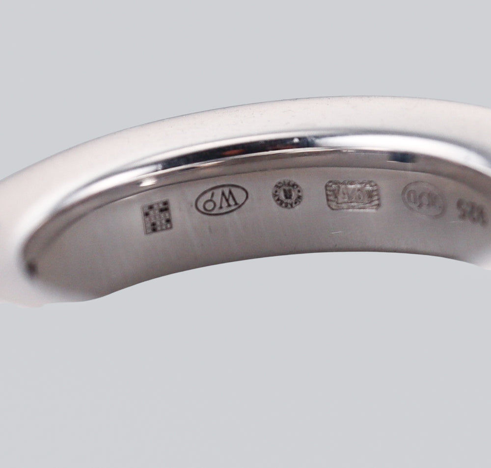 Anello Montblanc Boheme Reverso Argento Doppio Cristallo Nero Bianco - Misura 52