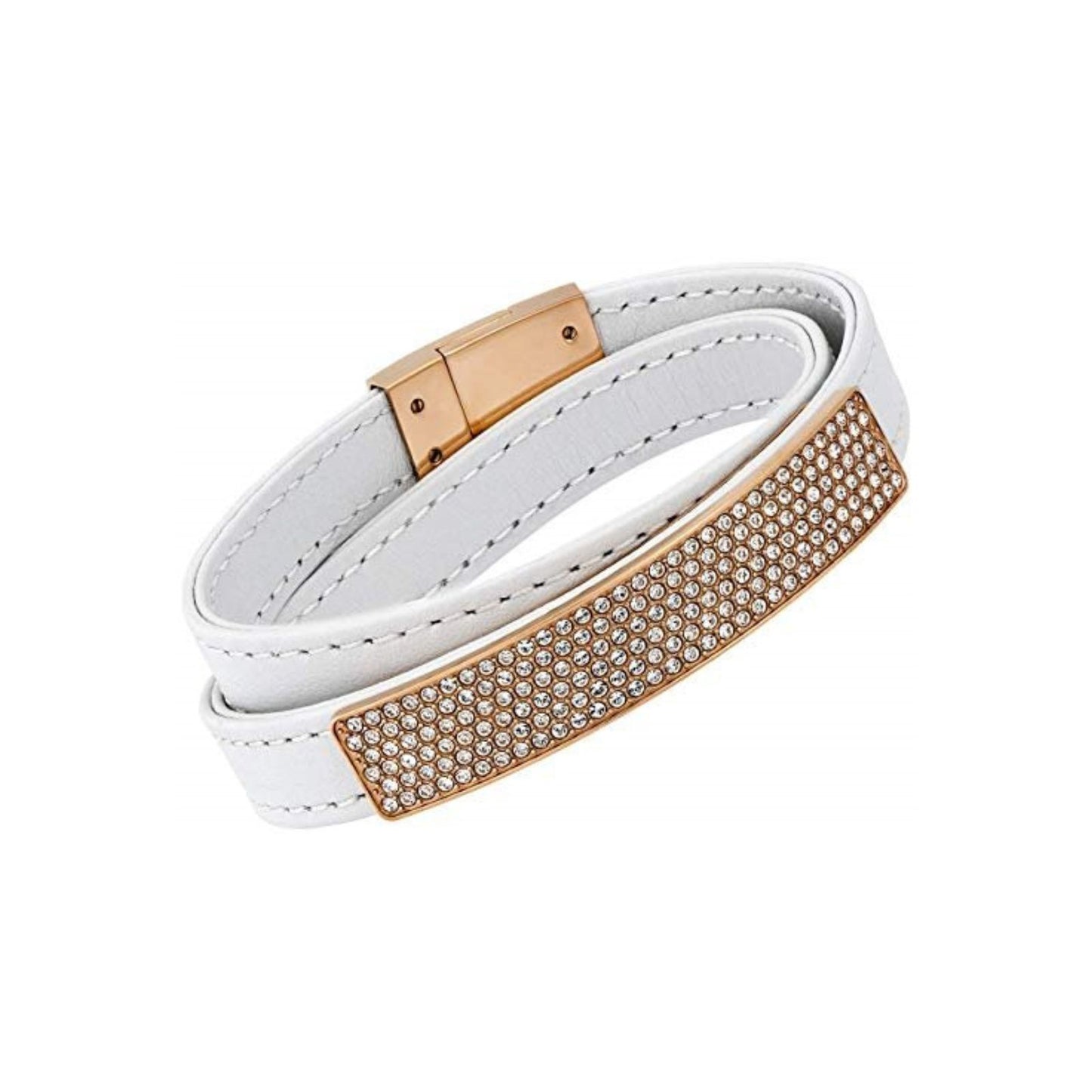 Bracciale Swarovski Vio Pelle Bianco
