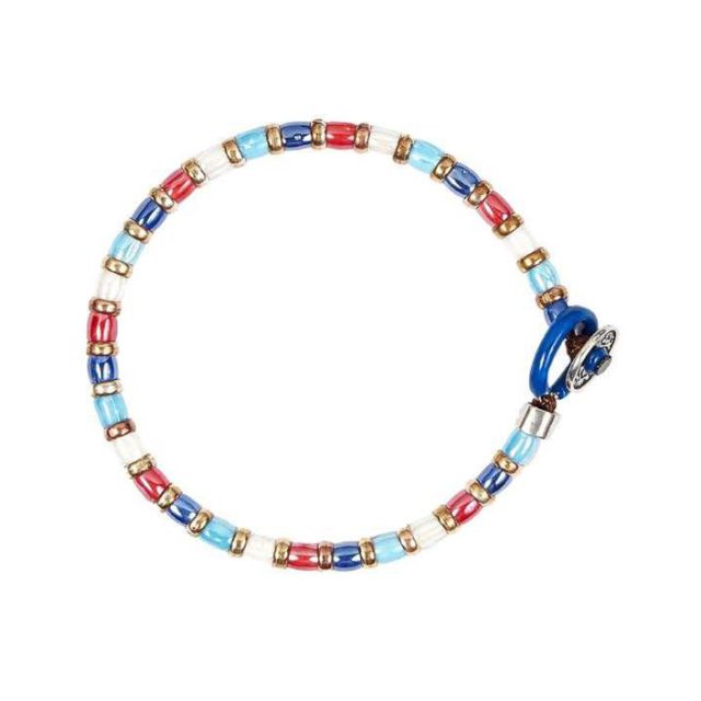Bracciale Gerba Silver Ceramic Elementi In Ceramica Colorata Ed Argento Rosato