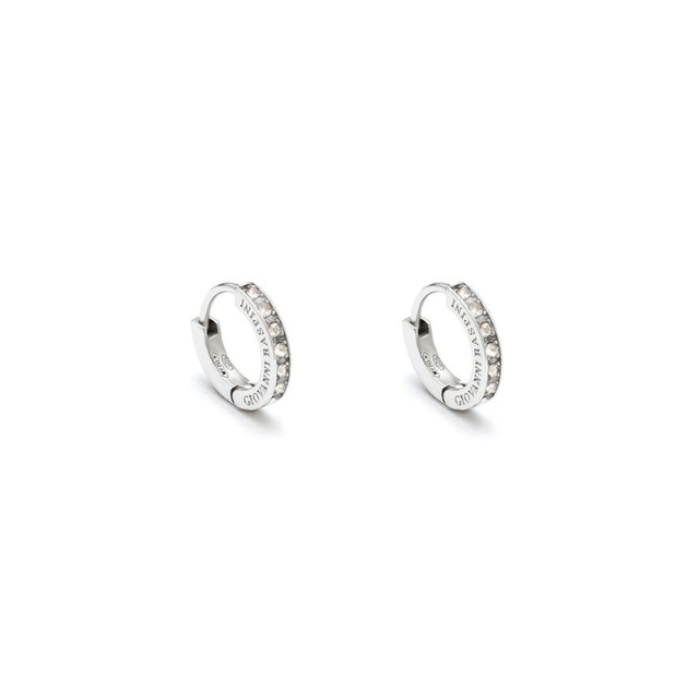 Orecchini Giovanni Raspini Rock Huggie Crystal Piccoli