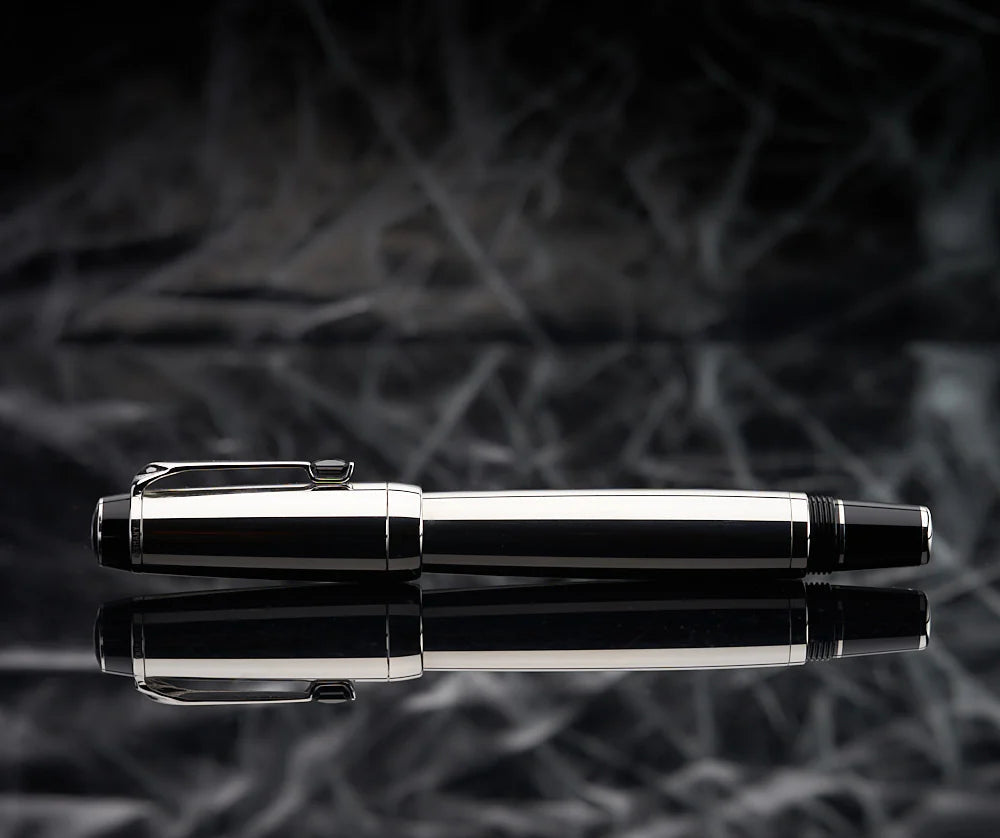 Penna Roller Montblanc Boheme Steel Argentata Cristallo Nero
