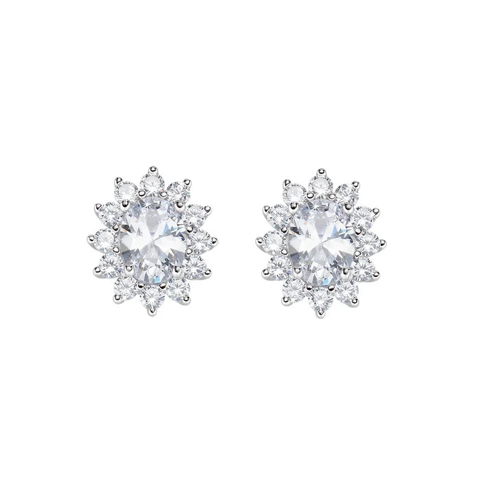 Orecchini Lobo Amen Argento Modello Kate Con Zirconi