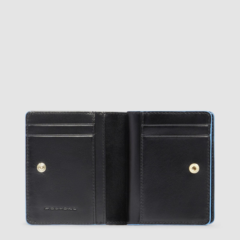 Portafogli Piquadro Portafoglio Donna Zip Portamonete Portadocumenti Pelle Nera