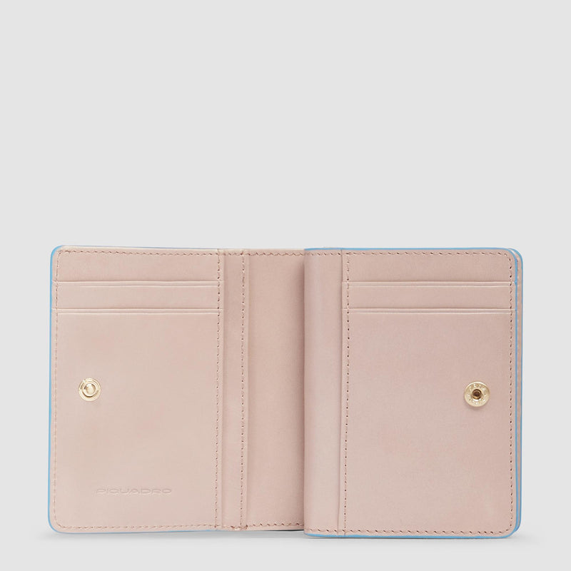 Portafogli Piquadro Portafoglio Donna Zip Portamonete Portadocumenti Pelle Beige