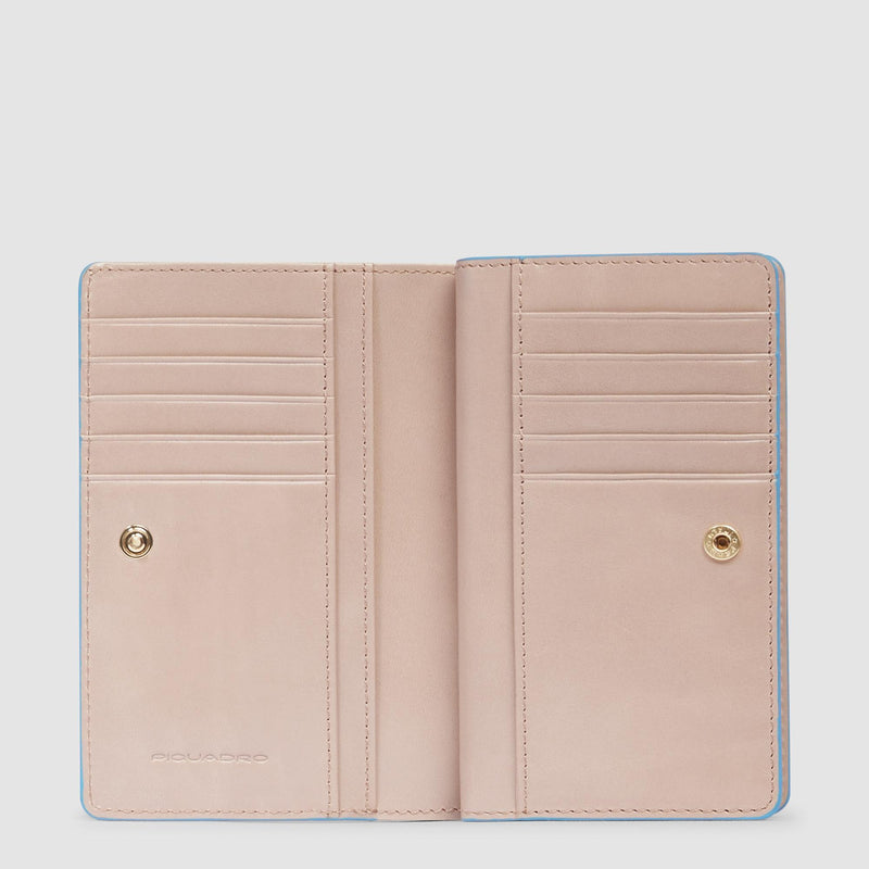 Portafogli Piquadro Portafoglio Donna Zip Portamonete Portadocumenti Pelle Beige