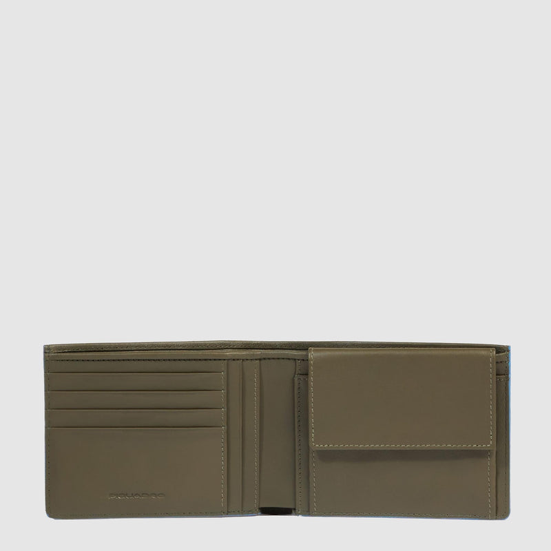 Portafogli Piquadro Portafoglio Uomo Portamonete Portadocumenti Pelle Verde