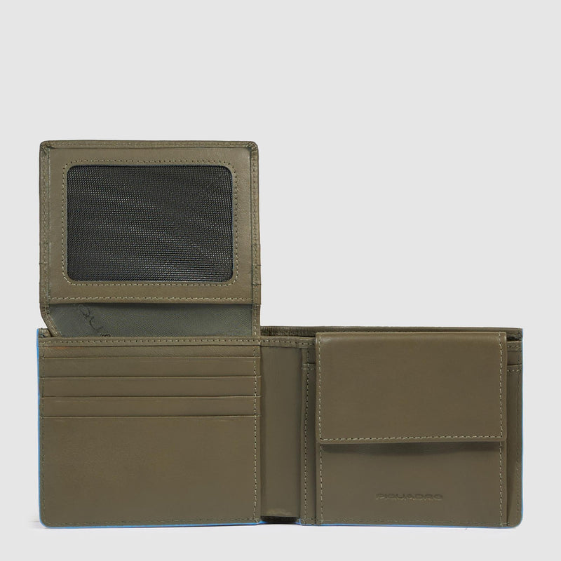 Portafogli Piquadro Portafoglio Uomo Portamonete Volantino Portadocumenti Pelle Verde