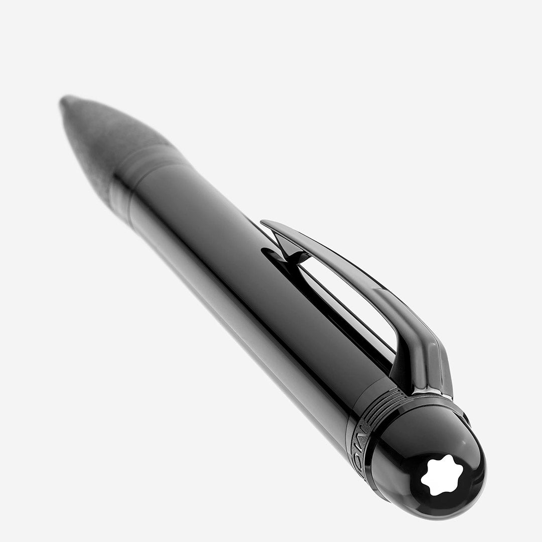 Penna Montblanc Starwalker Black Cosmos Doué Resina Nera Finiture Pvd Nero