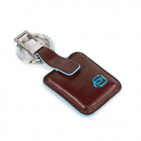 Portachiavi Piquadro Blue Square Connequ Pelle Color Mogano