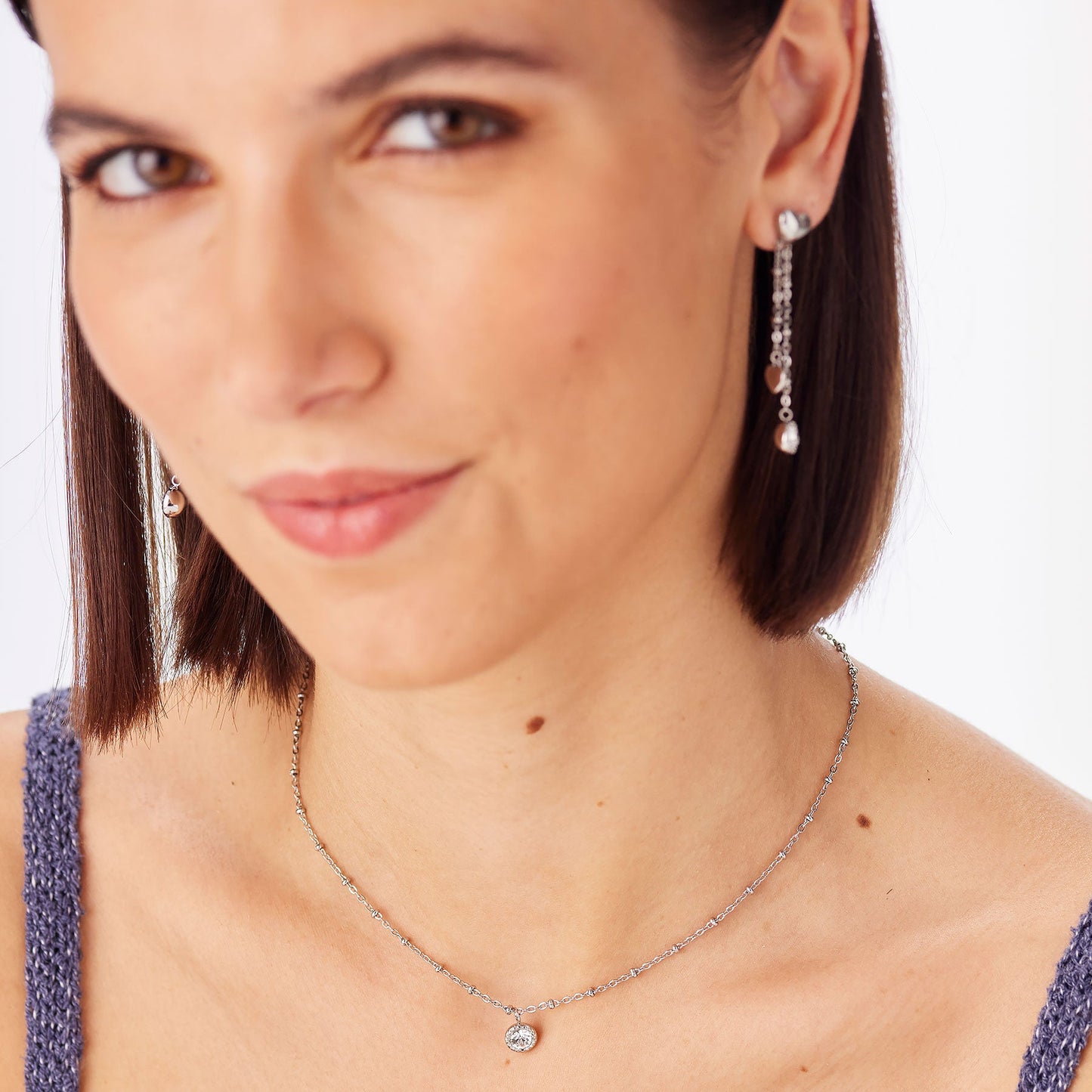 Collana Sagapò Aurora Acciaio con Punto Luce