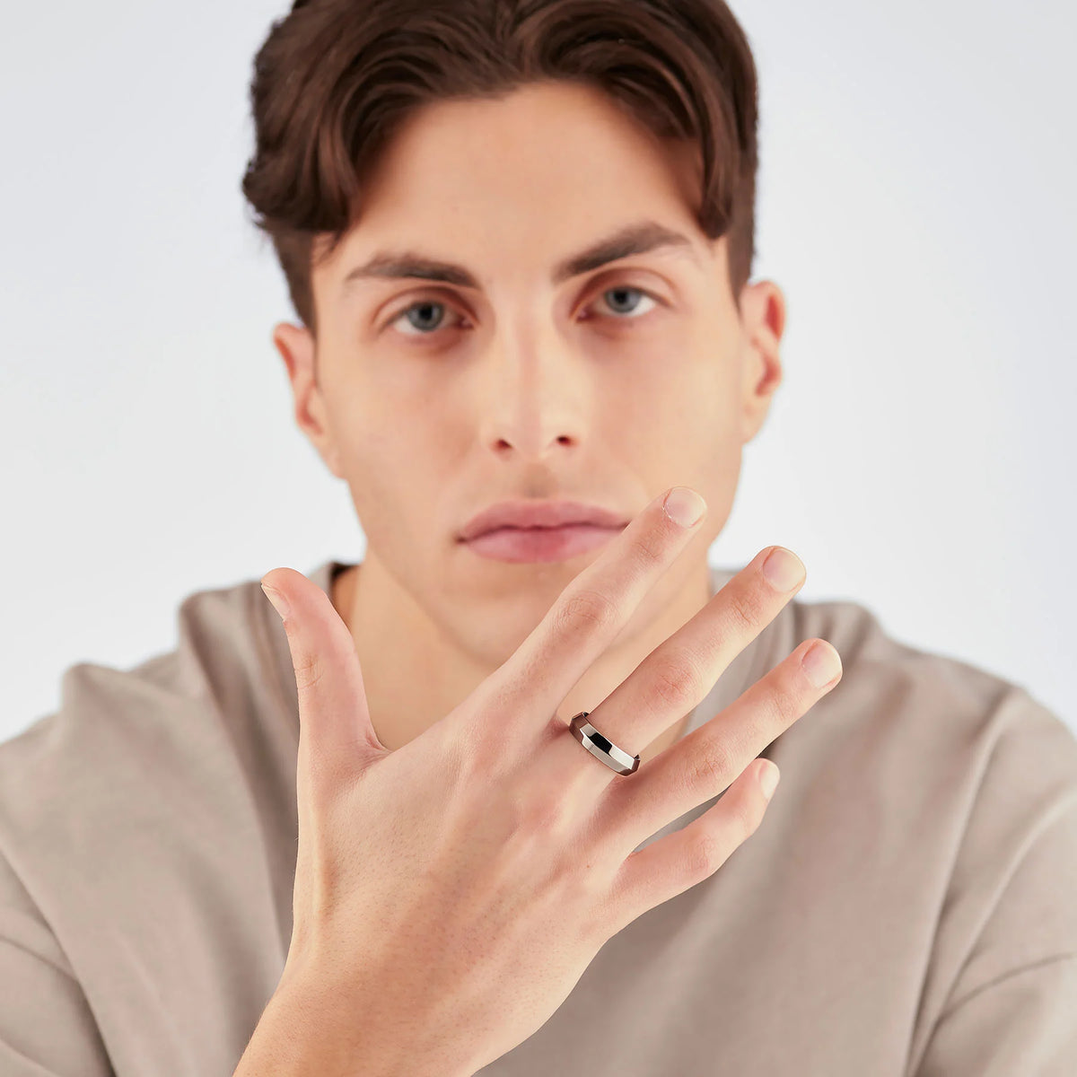 Anello Uomo Sagapò Bound Pvd Nero - Misura 21
