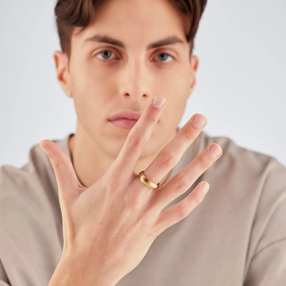 Anello Uomo Sagapò Bound Pvd Oro Satinato - Misura 23