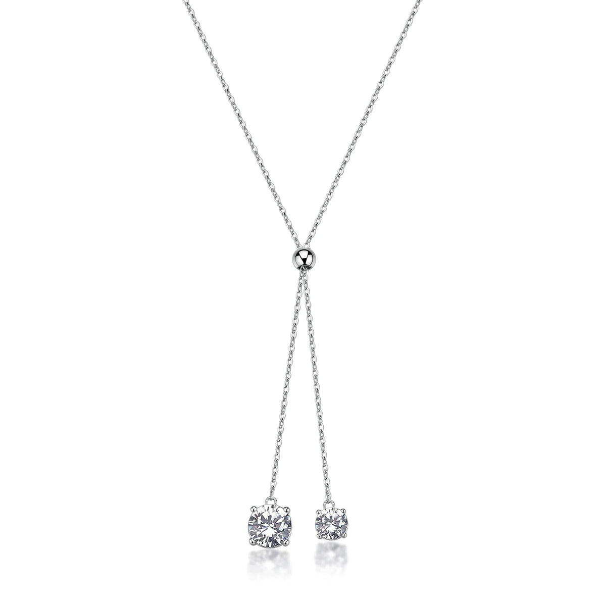 Collana Cravattino Sagapò Dazzly Acciaio Maglia Forzatina Cubic Zirconia
