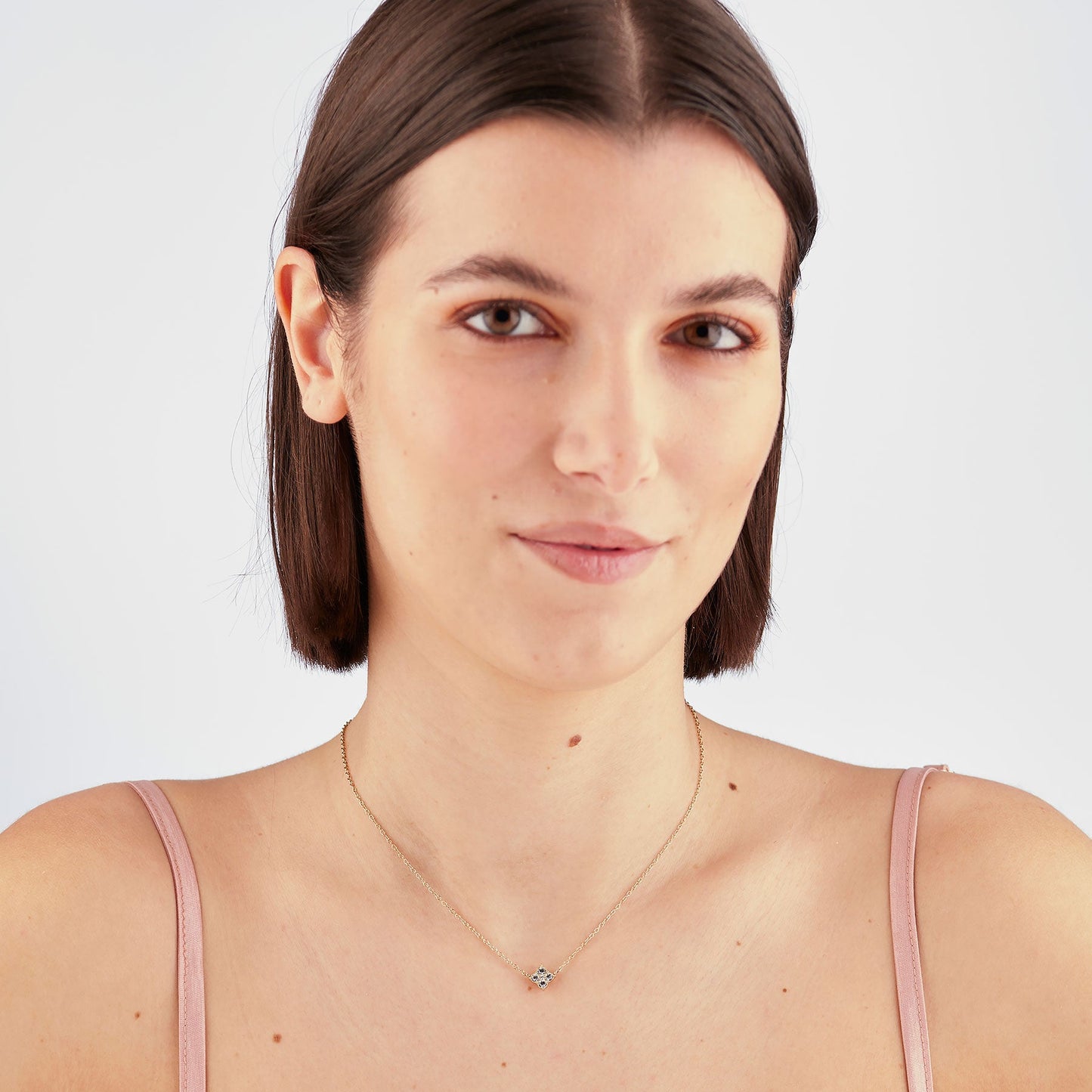 Collana Sagapò Gleam Acciaio Pvd Oro Pendente Fiore Cristalli