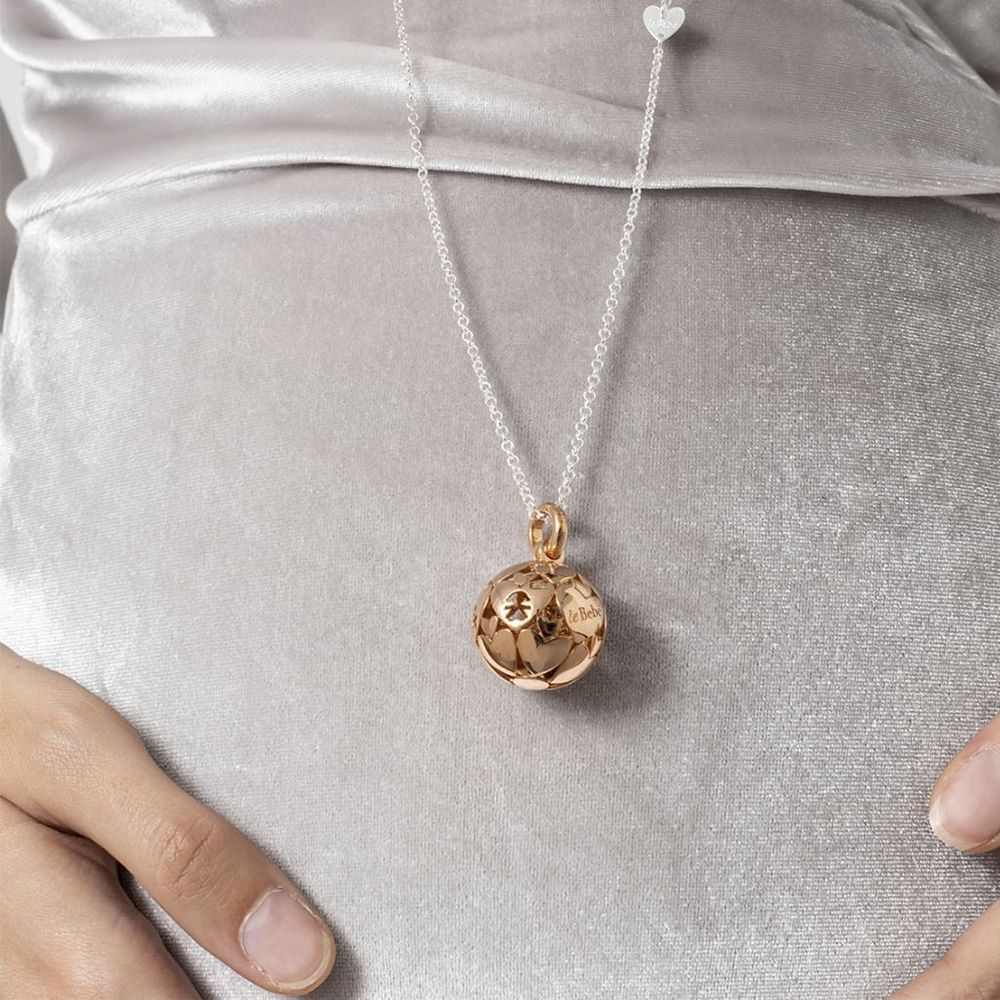 Collana leBebé Suonamore Mondi Argento Pendente Sfera Chiama Angeli Rosato