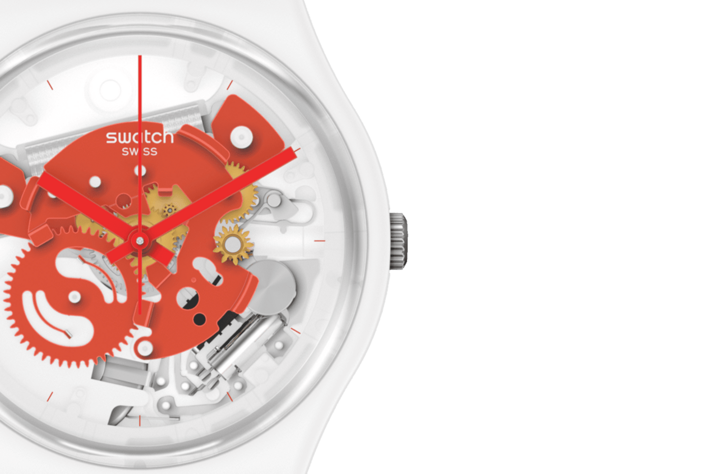 Orologio Swatch Time To Red Small