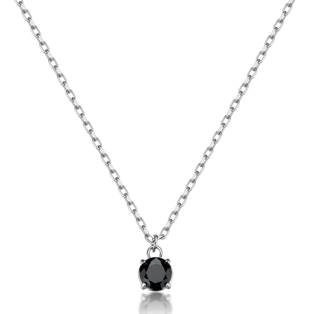 Collana Girocollo Sagapò Tricky Acciaio Maglia Forzatina Con Cubic Zirconia Nero
