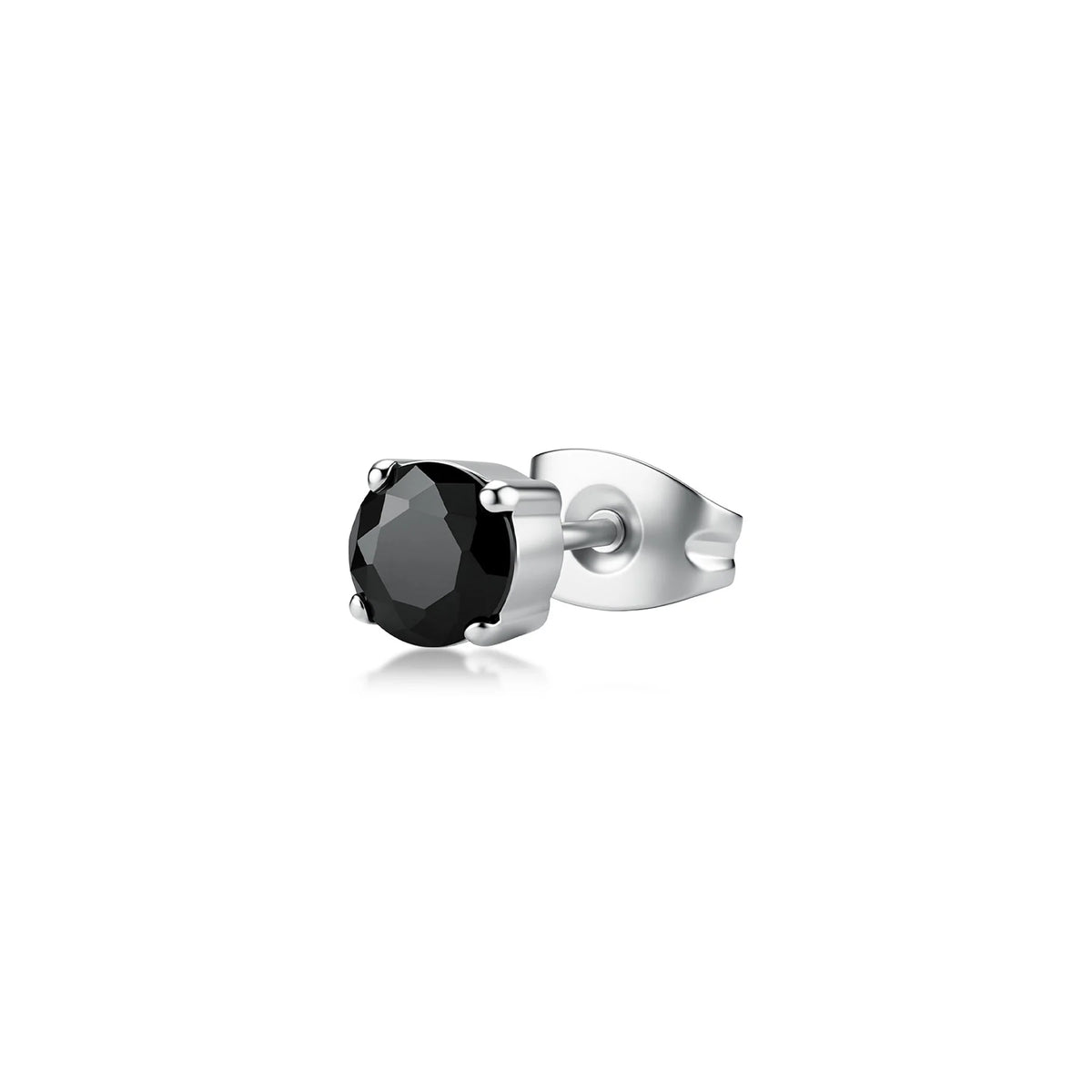 Monorecchino Lobo Sagapò Tricky Acciaio Con Cubic Zirconia Nero