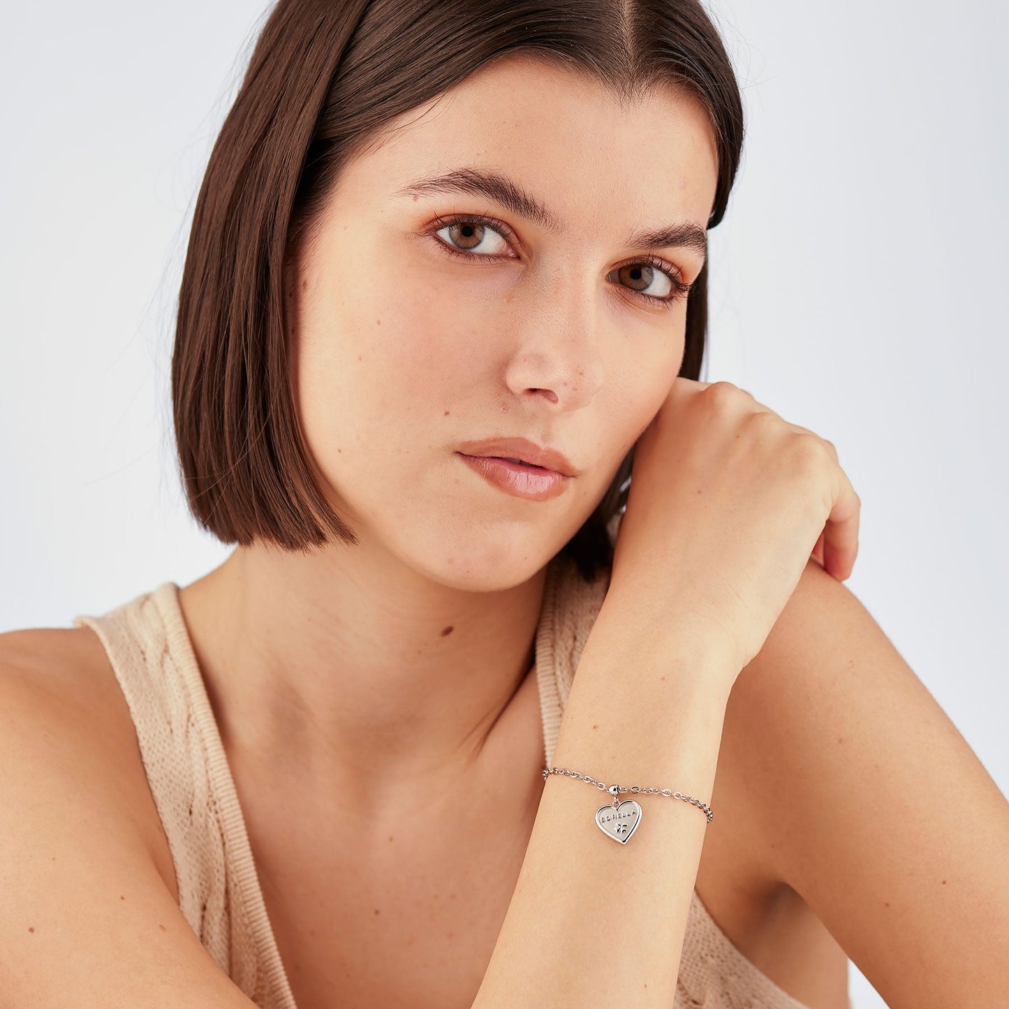 Bracciale Sagapò Duh Duh Acciaio Charm Cuore "Sorella"