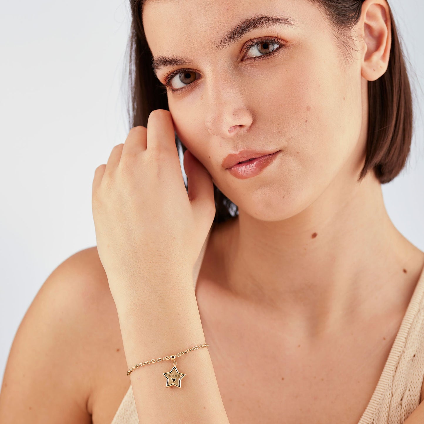 Bracciale Sagapò Duh Duh Pvd Oro Charm Stella "Besties"