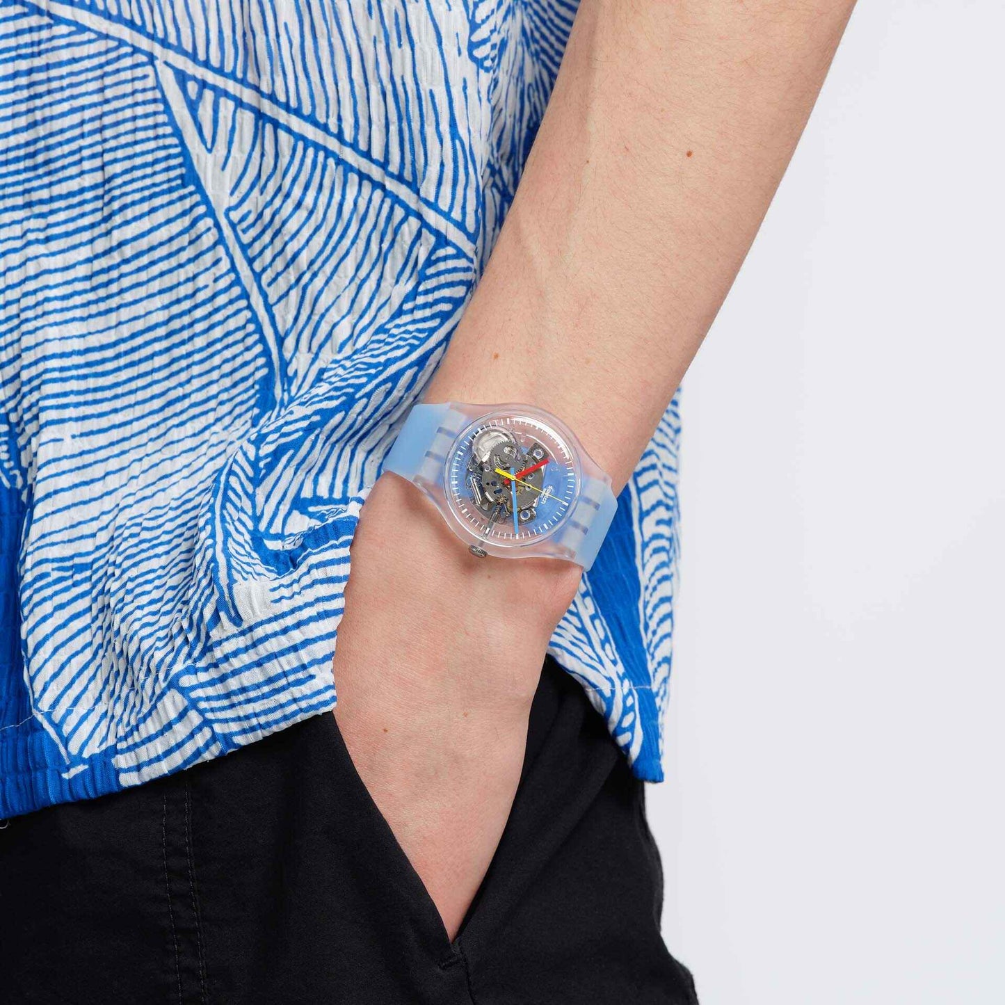 Orologio Swatch Clearly Blue Striped