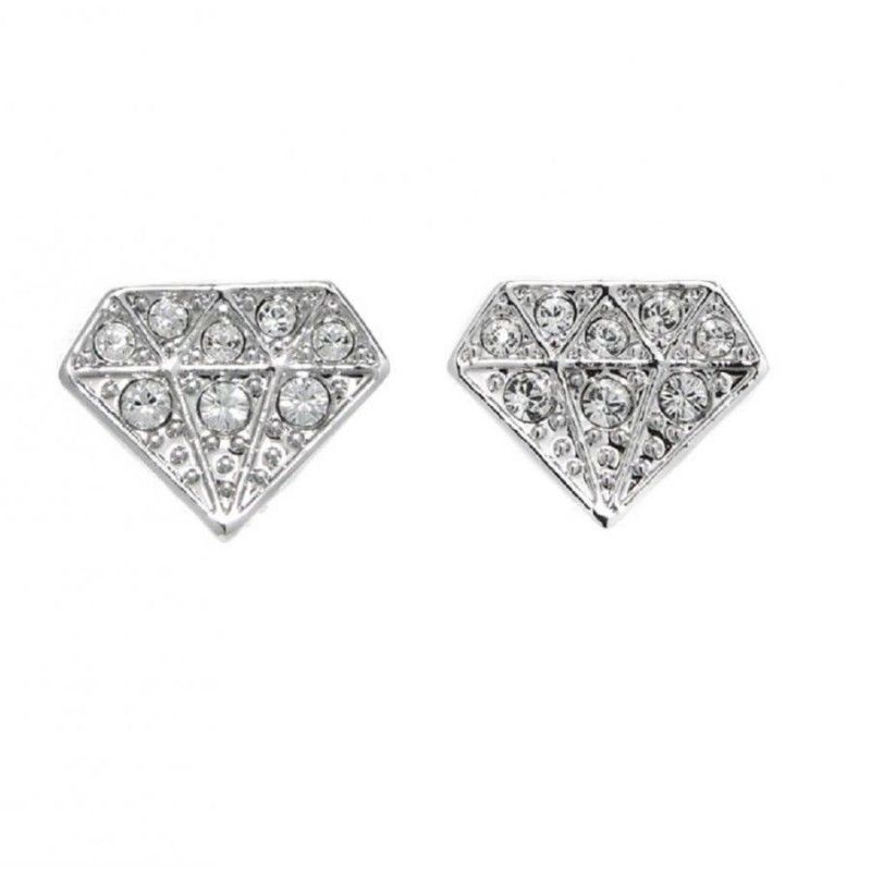 Orecchini a lobo Swarovski Cry Wishes, Pavé, Bianco, Placcato rodio