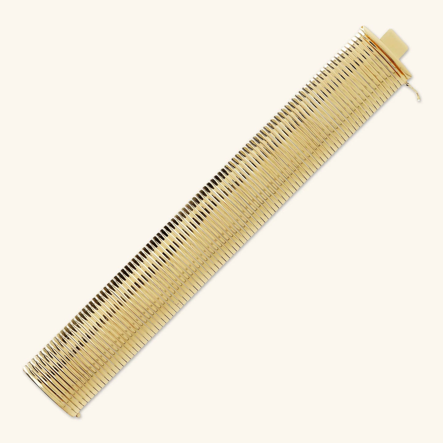 Bracciale Etrusca Cleopatra a Fascia Grande Lega Golden Placcata Oro 18 kt
