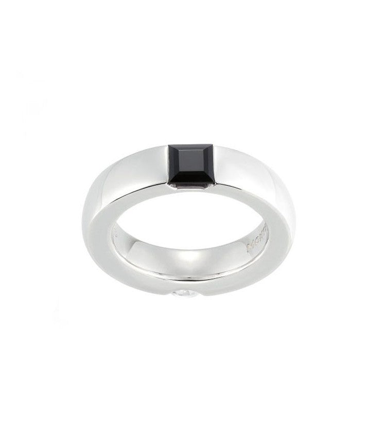 Anello Montblanc Boheme Collection in Argento Onice Taglio Paramount - Misura 54