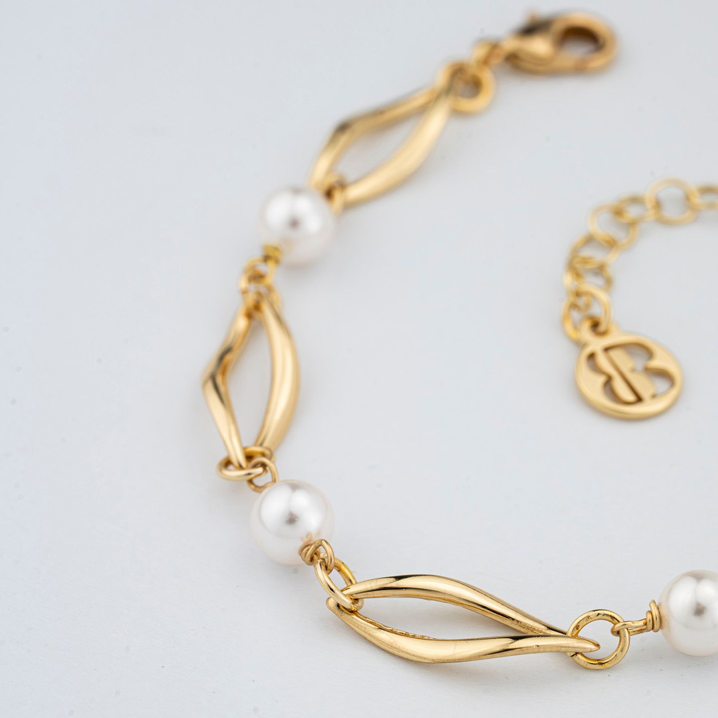 Bracciale Boccadamo Mediterranea Crisette Bronzo Pvd Oro e Perle