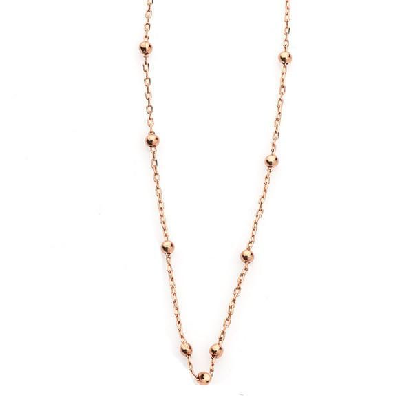 Collana Boccadamo Mediterranea Bronzo Rosato Maglia Con Pallini