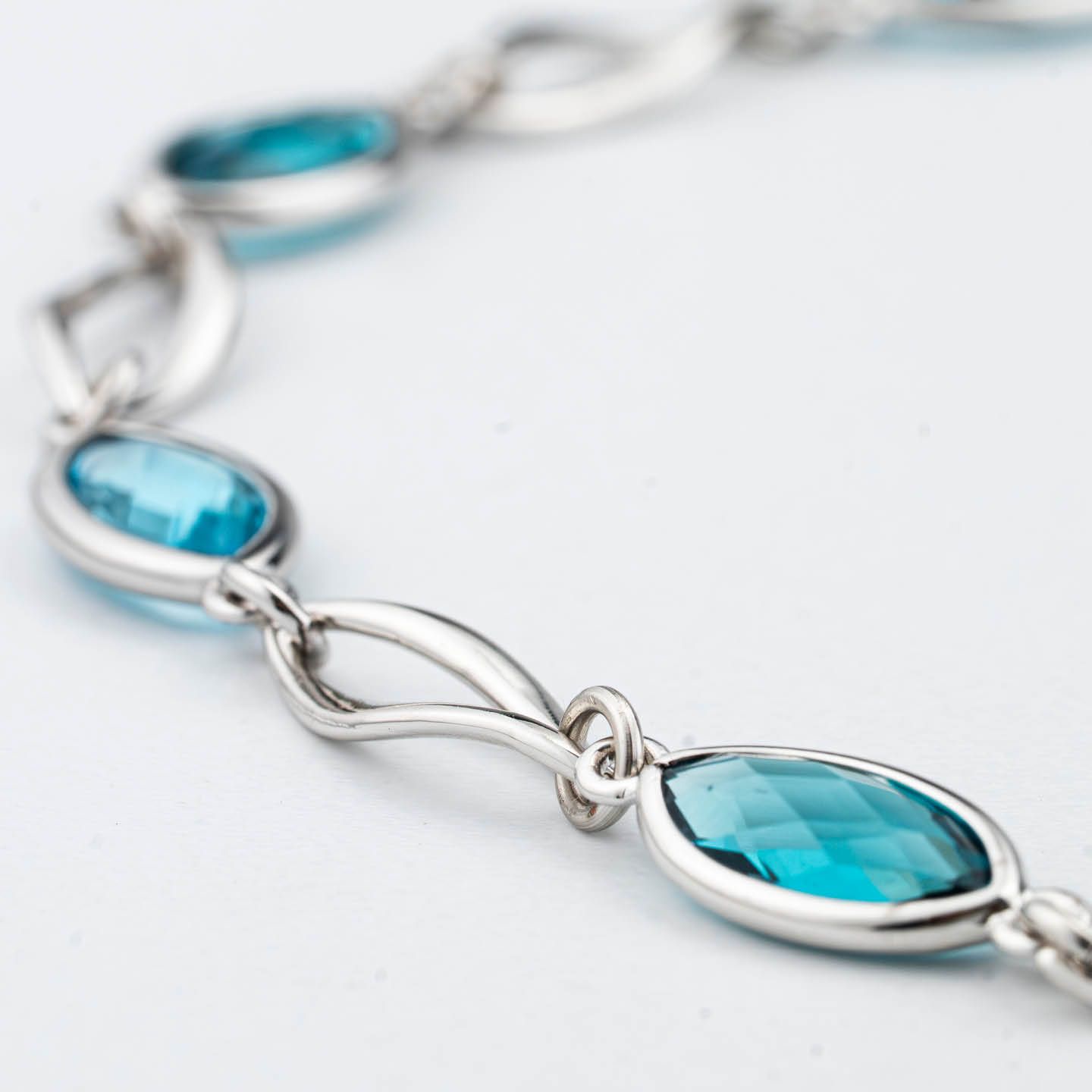 Collana Girocollo Boccadamo Mediterranea Crisette Bronzo Rodiato Cristalli Azzurri e Petrolio