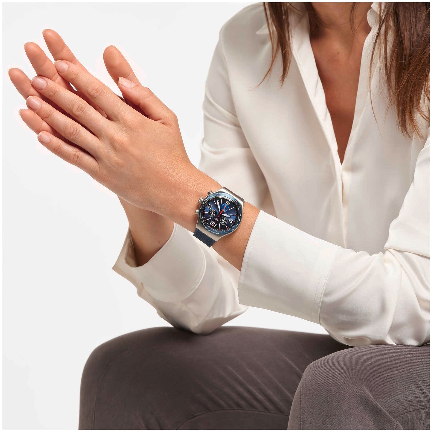 Orologio Swatch Chrono Blue Grid