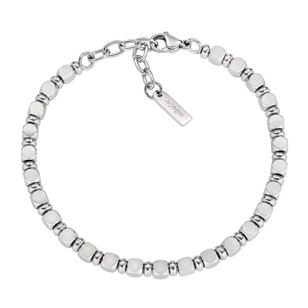 Bracciale Uomo Amen Con Pepite In Acciaio