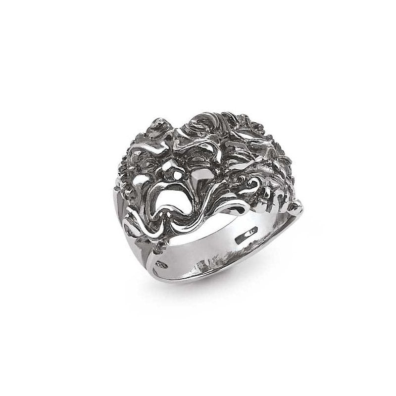 Anello a Fascia Gerardo Sacco Classici in Argento Maschera - Misura 14