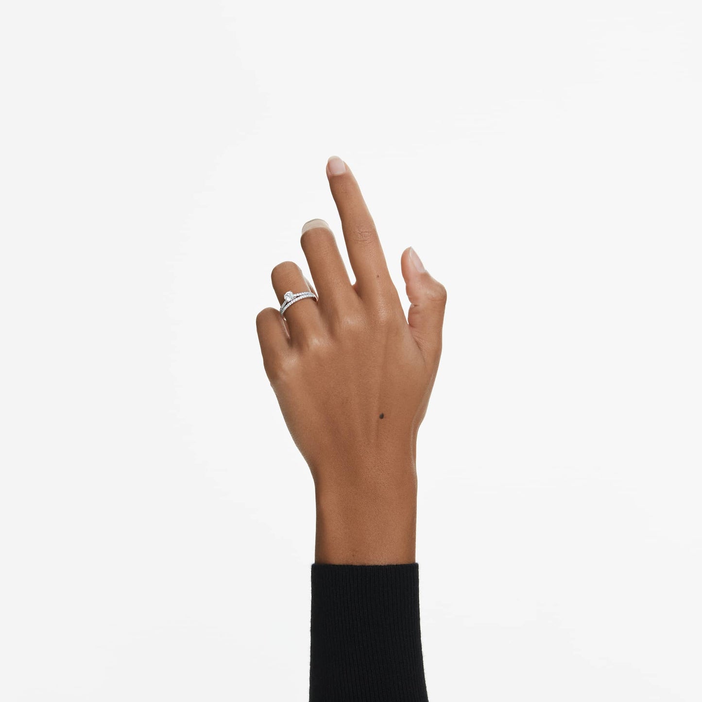 Anello a fascia Swarovski Eternity Diamanti creati in laboratorio 0,2 ct tw, Taglio Round, Oro bianco 18 K