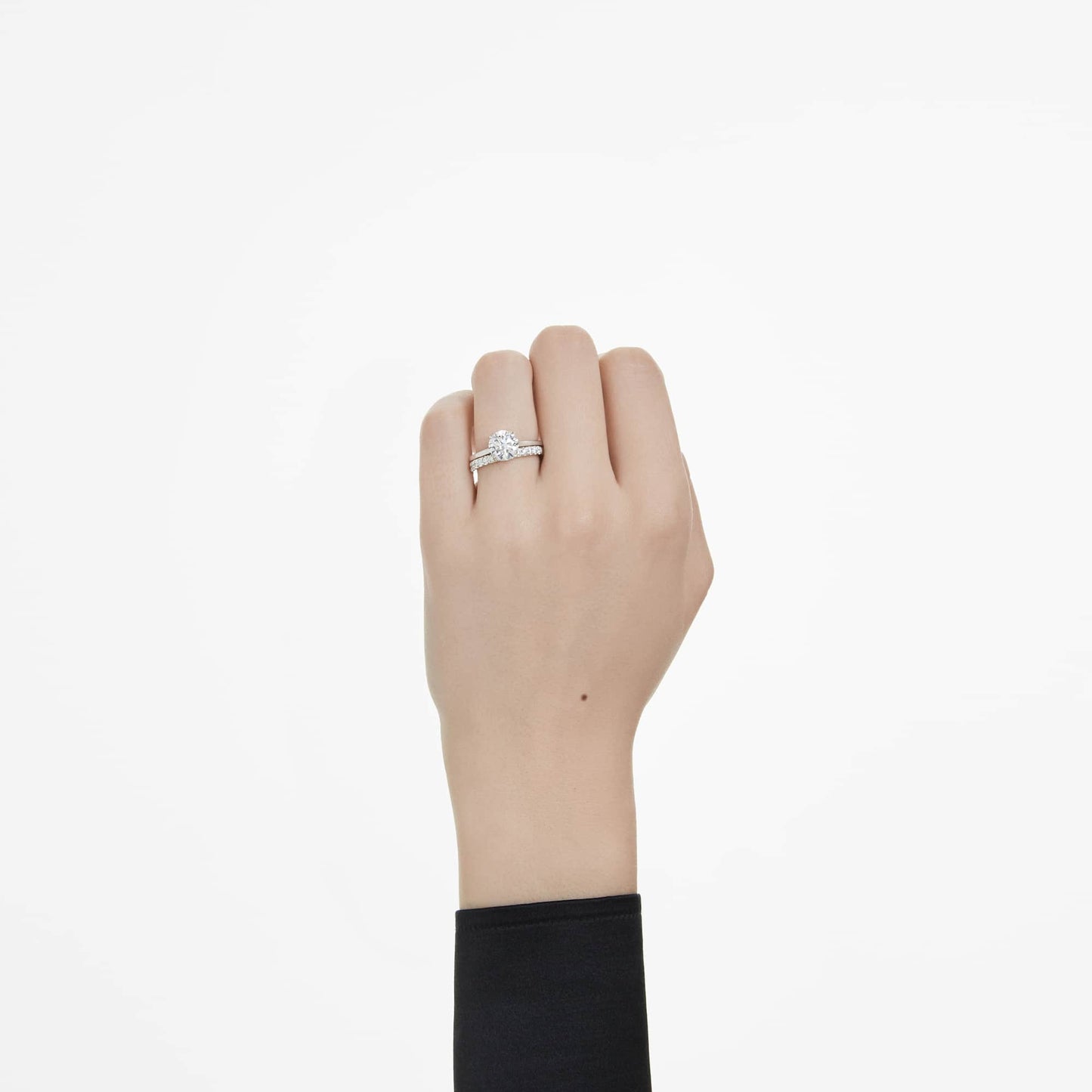 Anello a fascia Swarovski Eternity Diamanti creati in laboratorio 0,4 ct tw, Taglio Round, Oro bianco 18 K