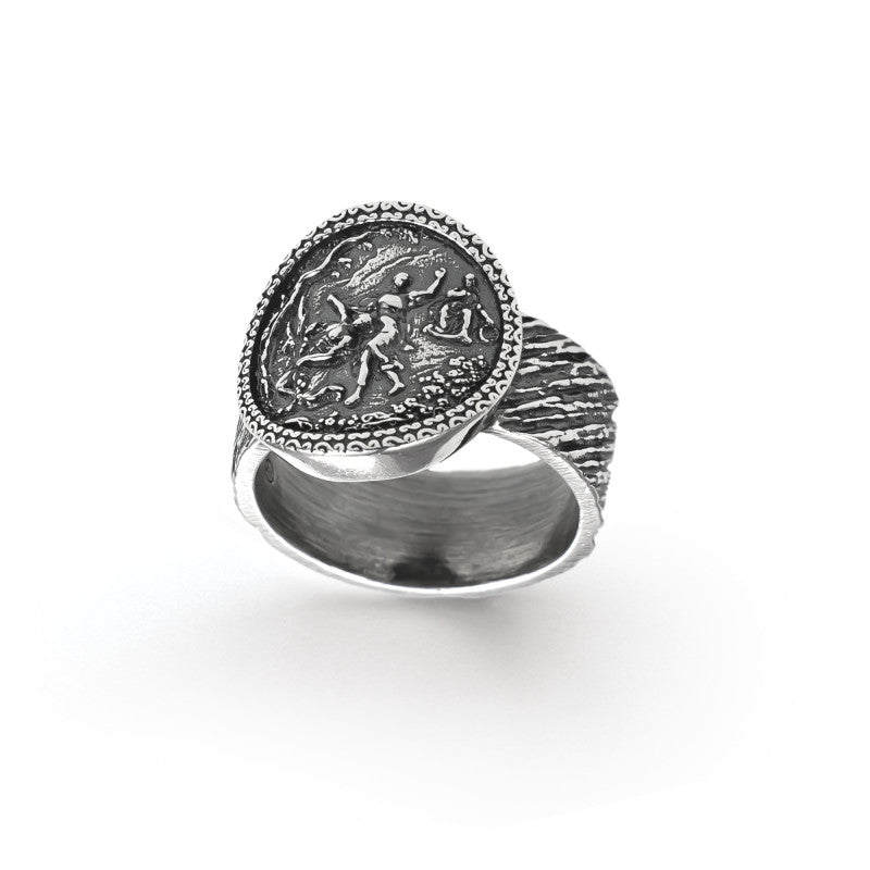 Anello Gerardo Sacco Tempora Argento Brunito Stagione Primavera - Misura 14