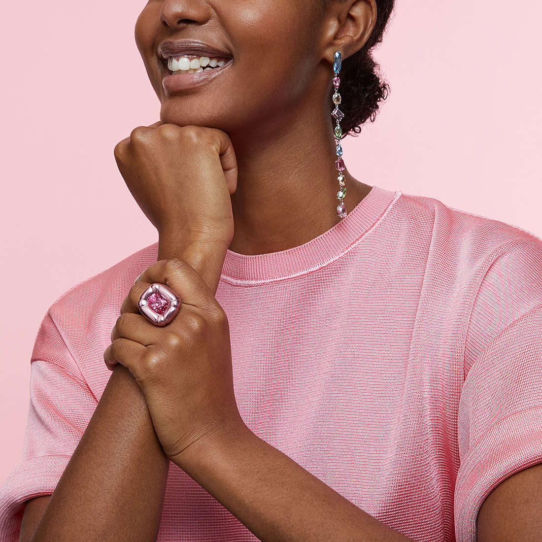 Anello Swarovski Dulcis Rose - Misura 58